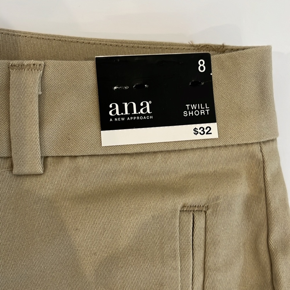 Ana Khaki Twill Shorts Brand New - Picture 2 of 4